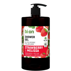 bio naturell, bio naturell, strawberry & melisa, shower gel, for all skin types, 946 ml