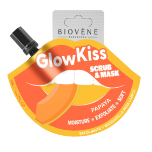 biovene, glow kiss, papaya, scrub labbra, 8 ml *tester