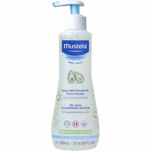 mustela, no rinse, avocado, soften, acqua detergente, for face, body & diaper area, 300 ml