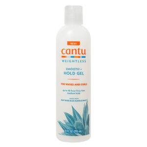 cantu, weightless smooth + hold, agave, gel per styling capelli, anti crespo, tenuta media, 295 ml