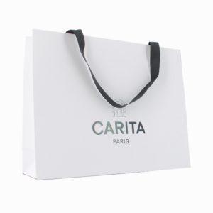 carita paris, carita, shopping, borsa di cartone gwp, avorio, taglia l