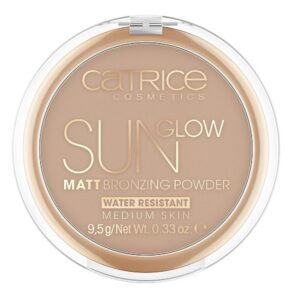 catrice, sun glow, opaco, cipria compatta abbronzante, 030, bronzo medio, 9.5 g
