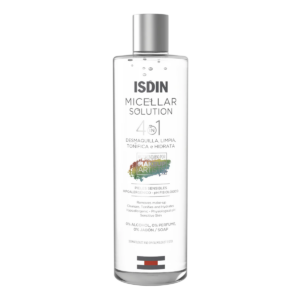 isdin, 4 in 1, purificazione e tonificazione, acqua micellare, tutti i tipi di pelle, 400 ml