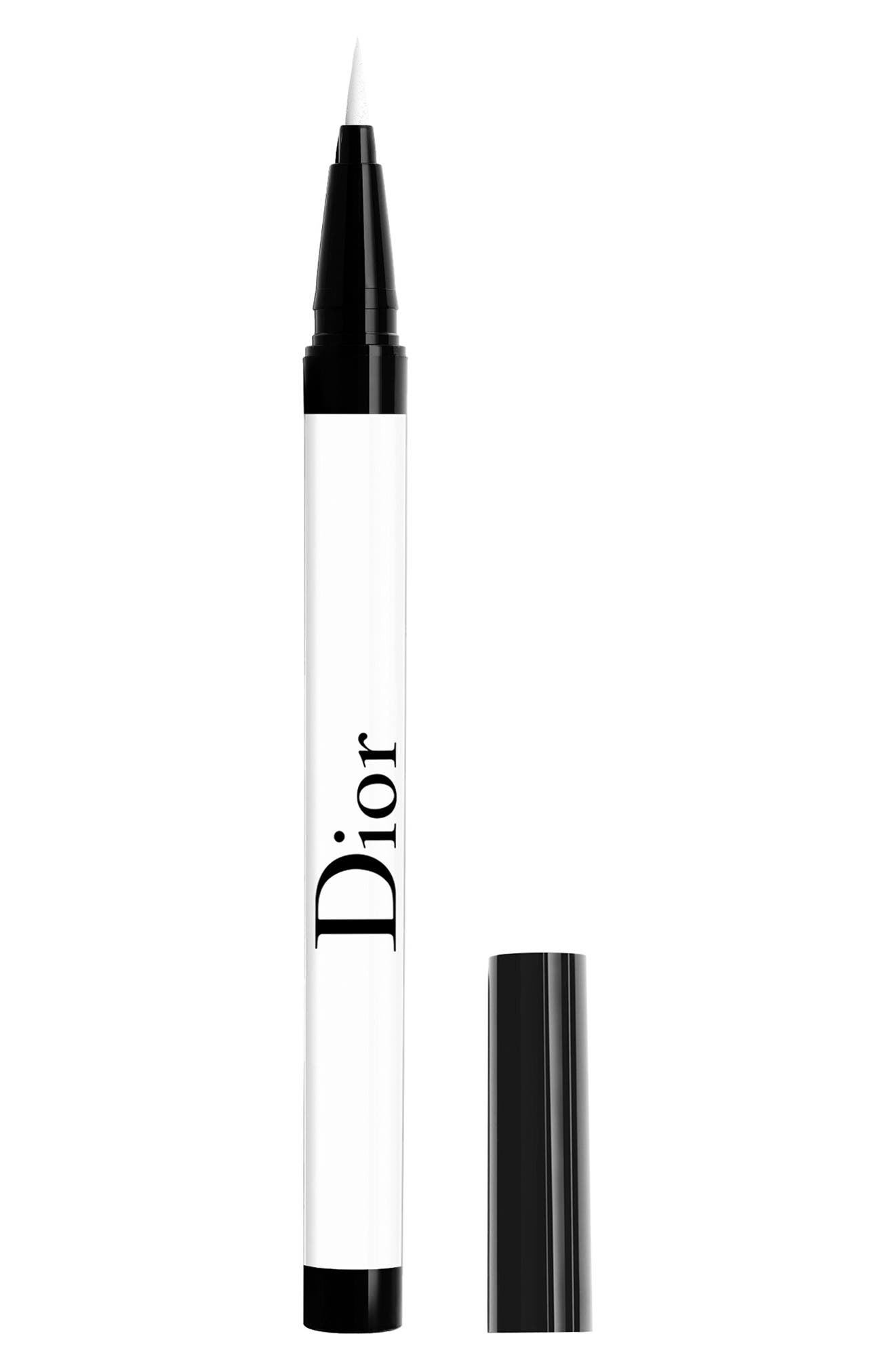 christian dior, diorshow on stage, impermeabile, punta in feltro ultra flessibile, opaco, eyeliner liquido, 001, bianco, 0.55 ml