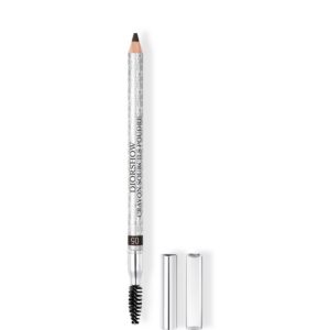 christian dior, diorshow, impermeabile, doppia estremità, crema per sopracciglia matita & spazzola 2 in 1, 05, nero, 1.19 g