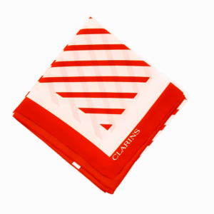 clarins, clarins, sciarpa in tessuto, rosso/bianco, per le donne