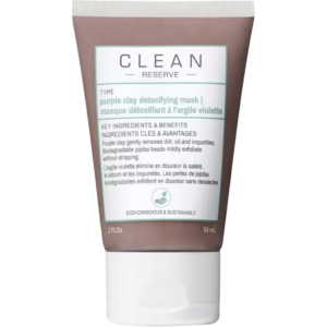 clean, reserve purple clay, detossificante, maschera di argilla, 59 ml