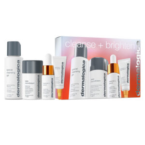 cleanse + brighten set dermalogica: special, cleansing gel, for face, 50 ml + daily microfoliant, exfoliating, exfoliating powder, 13 g + biolumin c, vitamin c, brightening, serum, for face, 10 ml + biolumin c, illuminating, eye serum, 6 ml