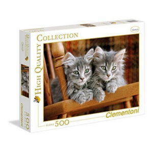 clementoni, high quality collection, gattini, puzzle, unisex, 500 pz