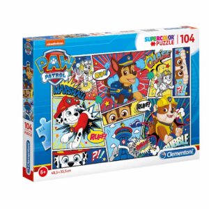 clementoni, paw patrol, puzzle, unisex, 6+ anni, 104 pz