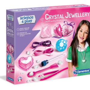 clementoni, science & play, gioielli di cristallo, per ragazze, 8+ anni