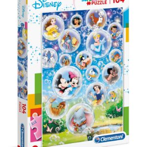 clementoni, supercolor, classico disney, puzzle, unisex, 6+ anni, 104 pz