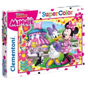 clementoni, supercolor, minnie mouse, puzzle, per ragazze, 5+ anni, 104 pz