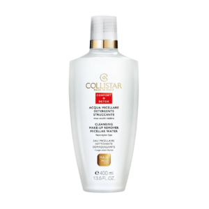 collistar, aacqua micellare detergente struccante, rimozione del trucco, acqua micellare, per tutti i tipi di pelle, 400 ml