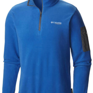 columbia, titan pass 1.0, half zip, maglione sintetico da uomo sportivo, supe blue, xxl