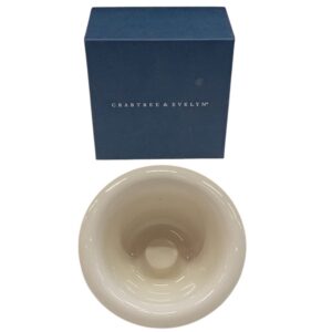 crabtree & evelyn, crabtree & evelyn, ciotola da barba in metallo