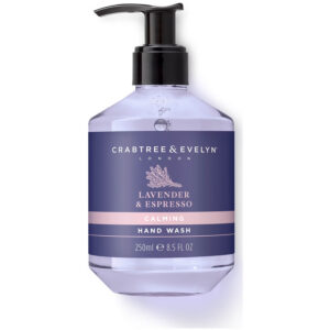 crabtree & evelyn, lavender & espresso, calmante, sapone liquido, per le mani, 250 ml