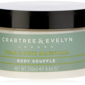 crabtree & evelyn, pear & pink magnolia, idratante, soufflé per il corpo, 250 g