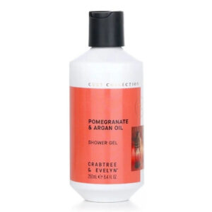 crabtree & evelyn, pomegranate & argan, nutriente, gel doccia, per tutti i tipi di pelle, 250 ml