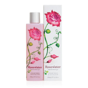 crabtree & evelyn, rosewater, pulizia, gel doccia, per tutti i tipi di pelle, 250 ml