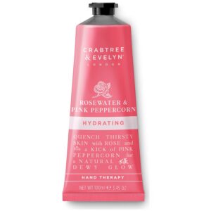 crabtree & evelyn, rosewater, idratante, crema per le mani, 100 g *tester