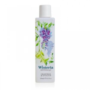 crabtree & evelyn, wisteria, pulizia, gel doccia, per tutti i tipi di pelle, 250 ml