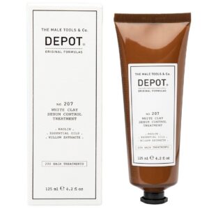 depot, 200 hair treatments no. 207, caolino, maschera crema trattamento cuoio capelluto, per la regolazione del sebo eccessivo, 125 ml