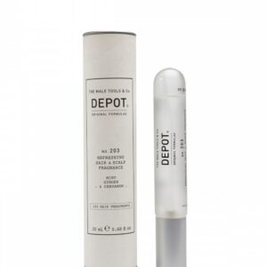 depot, 200 hair treatments no. 203, nebbia profumata per capelli, per uomini, menta, zenzero & cardamomo, 20 ml