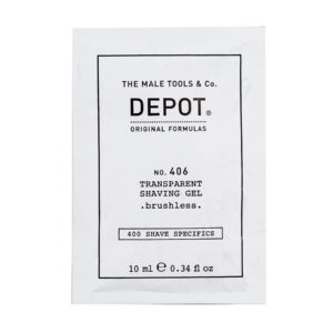 depot, 400 shave specifics no. 406, mentolo, ammorbidente e rinfrescante, gel da barba, 10 ml