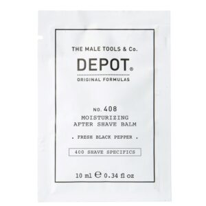 depot, 400 shave specifics no. 408, pepe nero fresco, idratante, balsamo dopobarba, 10 ml