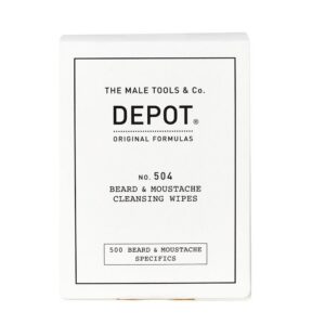 impostare, depot, 500 beard & mustache specifics no. 504, salviette detergenti per barba e baffi, 12 pz