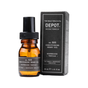 depot, 500 beard & mustache specifics no. 505, olio per barba, vaniglia misteriosa, vitamina e, per lucentezza e morbidezza, 30 ml