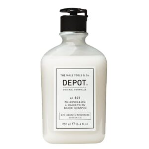 depot, 500 beard & mustache specifics no. 501, provitamina b5, shampoo per barba, idratante e chiarificante, 250 ml