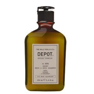 depot, 600 body solutions no. 606, menta, zenzero & cardamomo, gel doccia & shampoo 2 in 1, complesso botanico, 250 ml