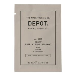 depot, 600 body solutions no. 606, gel doccia & shampoo 2 in 1, complesso botanico, 10 ml