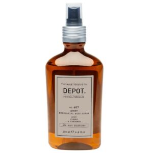 depot, 600 body solutions no. 607, complesso botanico, rinfrescante, spray per il corpo, per viso e corpo, menta, zenzero & cardamomo, 200 ml