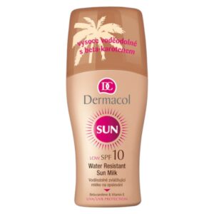dermacol, sun, resistente all'acqua, latte solare, spf10, 200 ml *tester