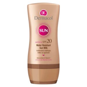 dermacol, sun, resistente all'acqua, latte solare, spf20, 200 ml *tester