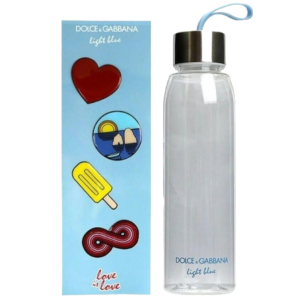 dolce & gabbana, light blue love is love bottiglia d'acqua in vetro gwp