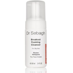 dr sebagh, breakout, detergente, mousse, per il viso, 100 ml