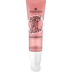 essence, baby got glow, illuminante, highlighter liquido, 20, rose & shine, per il viso, 10 ml