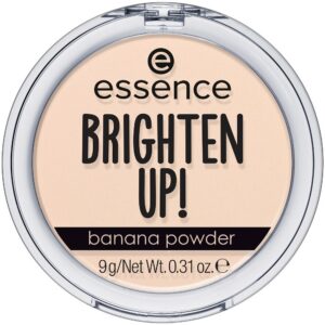essence, brighten up! banana powder, illuminante, opacizzante, cipria compatta, 20, bababanana, 9 g