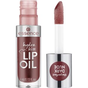 essence, hydra kiss, tinteggiato, olio per le labbra, 08, bagliore di mocha, 4 ml