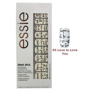 essie, sleek stick, adesivi per unghie, 04, amo amarti