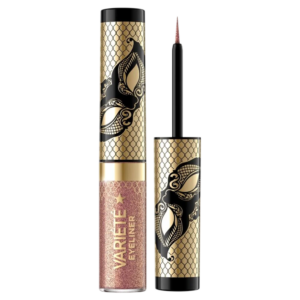 eveline cosmetics, variete, impermeabile, luccicante, eyeliner liquido, 01, sparkle gold, 4 ml