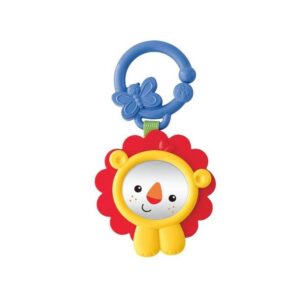 fisher price, lion, gioca allo specchio con attività pratiche, giocattolo da dentizione, unisex, 3+ mesi