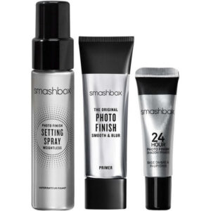 set smashbox: photo finish, matte finish, liquid primer, 12 ml + photo finish, setting spray, 30 ml + photo finish, eyeshadow primer, 7 ml