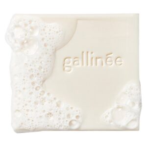 gallinee, microbiome skincare, prebiotici e postbiotici, calmante, saponetta detergente, per viso e corpo, 100 g *tester