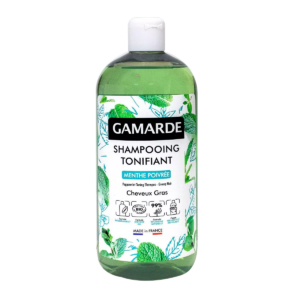 gamarde, bio, menta, shampoo per capelli, tonificazione, 500 ml
