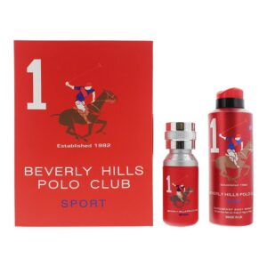 gift set beverly hills polo club: 1982 sport 1, eau de toilette, for men, 50 ml + 1982 sport 1, anti perspirant, deodorant spray, for men, 175 ml